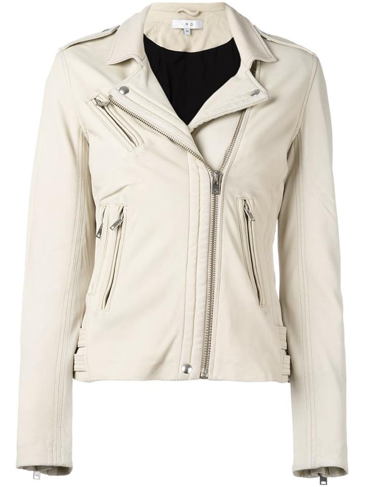 Iro 'han' Jacket, Women's, Size: 36, Nude/neutrals, Lamb Skin/polyester/rayon