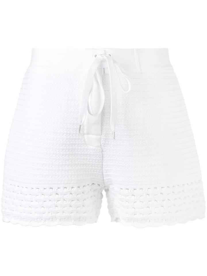 Red Valentino - Knitted Shorts - Women - Cotton - S, White, Cotton