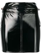 Elisabetta Franchi Varnished Mini Skirt - Black