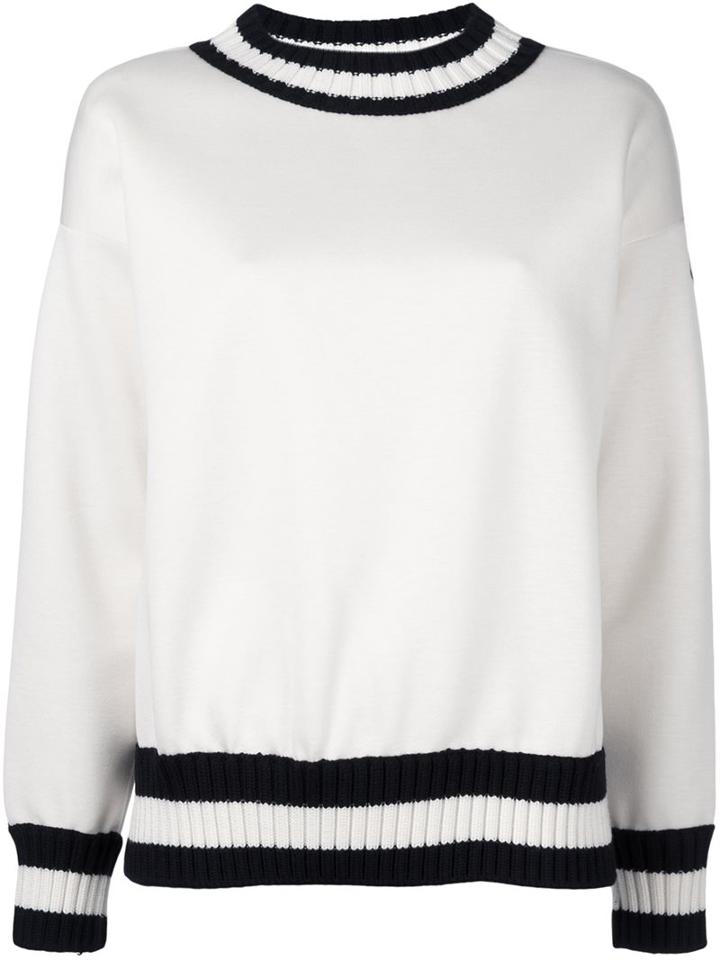 Moncler Stripe Detail Jumper, Women's, Size: Xs, Nude/neutrals, Modal