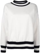 Moncler Stripe Detail Jumper, Women's, Size: Xs, Nude/neutrals, Modal