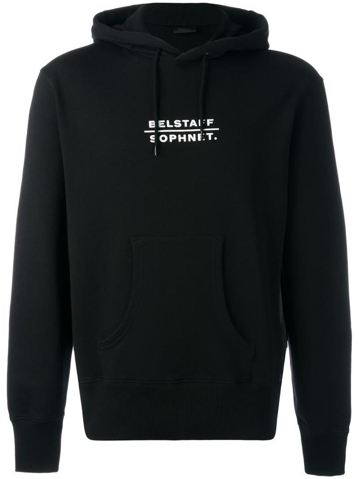 Belstaff Logo Print Hoodie, Men's, Size: Small, Black, Cotton/polyester