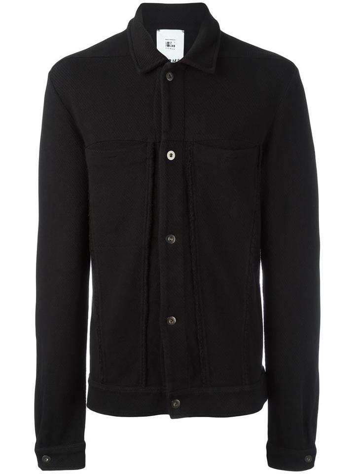 Lost & Found Rooms Patch Pockets Shirt Jacket, Men's, Size: Large, Black, Cotton