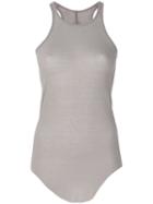 Rick Owens - Curved Hem Tank Top - Women - Silk/viscose - 44, Grey, Silk/viscose