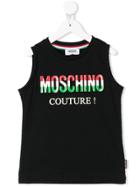 Moschino Kids Italian Logo Vest - Black