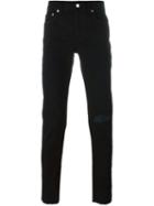 Blk Dnm Distressed Skinny Jeans, Men's, Size: 33, Black, Cotton/spandex/elastane