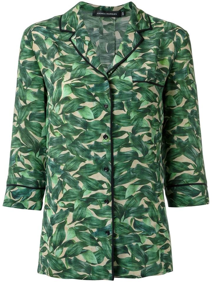 Andrea Marques - Silk Shirt - Women - Silk - 42, Green, Silk