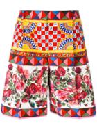 Dolce & Gabbana Mambo Print Shorts, Women's, Size: 38, Cotton