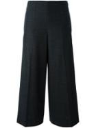 Maison Margiela Wide Leg Cropped Trousers, Women's, Size: 44, Grey, Spandex/elastane/virgin Wool