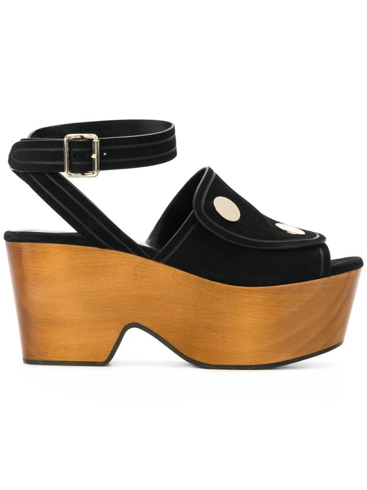 Derek Lam Ankle Strap Platforms - Black