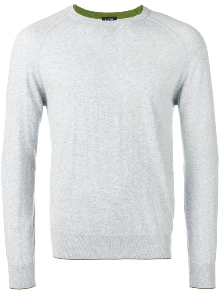 Z Zegna Long-sleeve Sweater - Grey