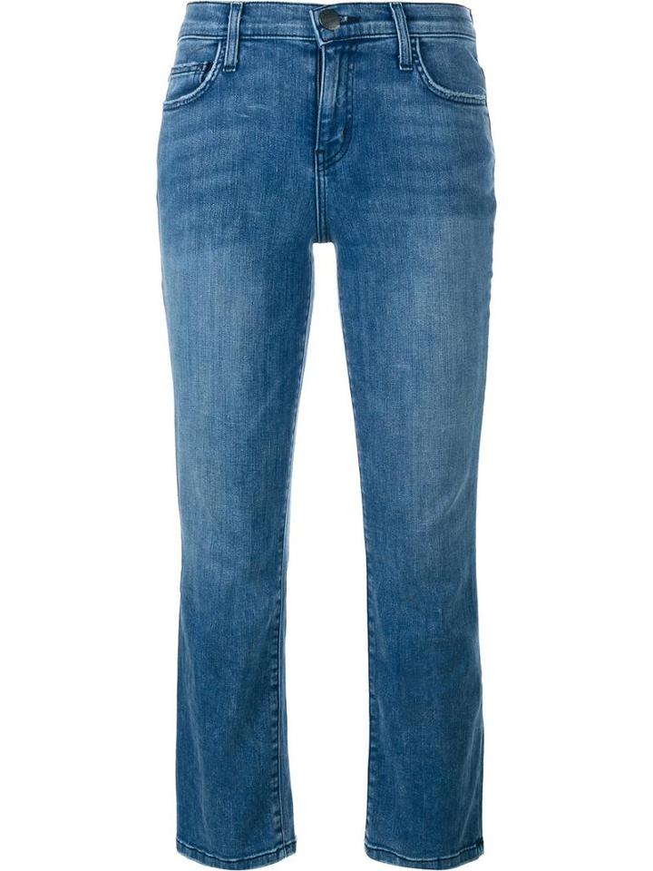 Current/elliott Cropped Bootcut Jeans, Women's, Size: 25, Blue, Cotton/polyester/spandex/elastane