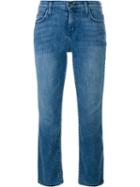 Current/elliott Cropped Bootcut Jeans, Women's, Size: 25, Blue, Cotton/polyester/spandex/elastane