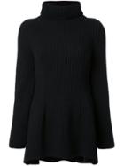 Nehera Ribbed Turtleneck Jumper, Women's, Size: Small, Black, Wool