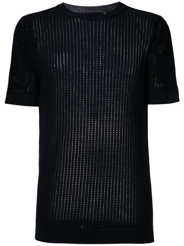Diesel Black Gold - Ladder Stitch Rib Knit Top - Men - Cotton - S, Blue, Cotton