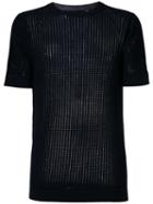 Diesel Black Gold - Ladder Stitch Rib Knit Top - Men - Cotton - S, Blue, Cotton