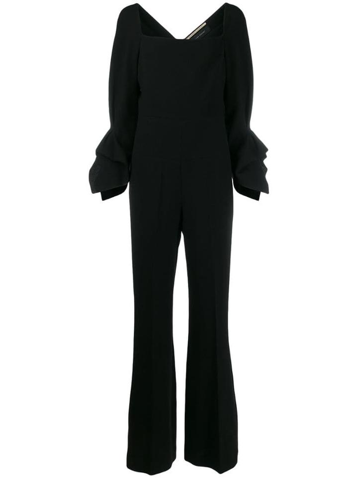 Roland Mouret Ruffled Cuff Jumpsuit - Black