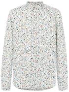 Ps By Paul Smith Foliage Print Long Sleeve Shirt - White