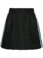 Guild Prime Striped Guipure Star Mini Skirt - Black