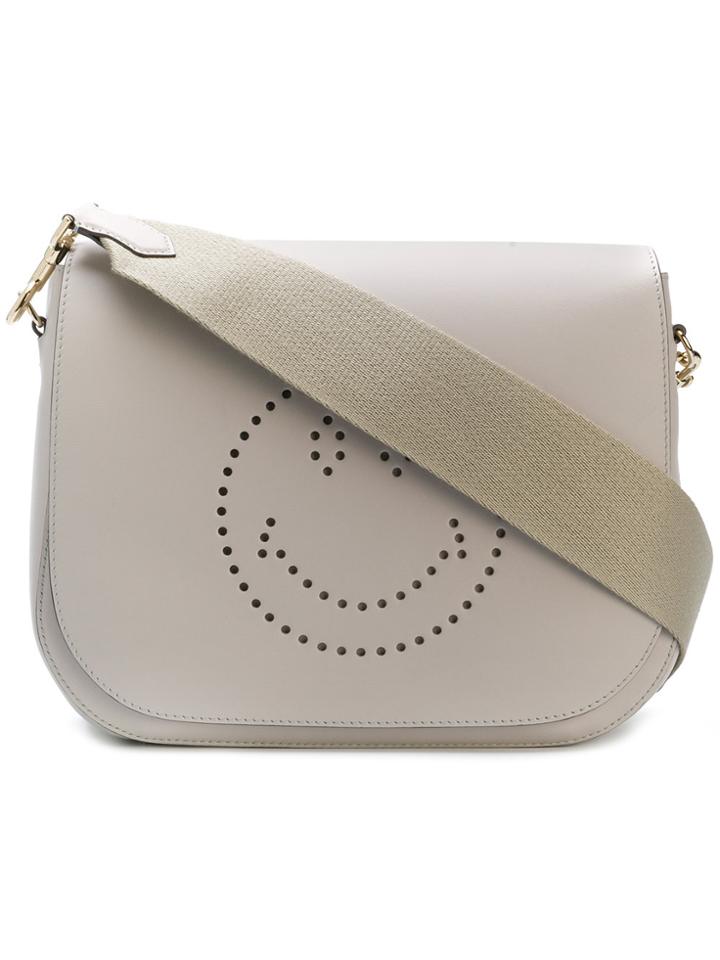 Anya Hindmarch Punch Hole Shoulder Bag - Grey