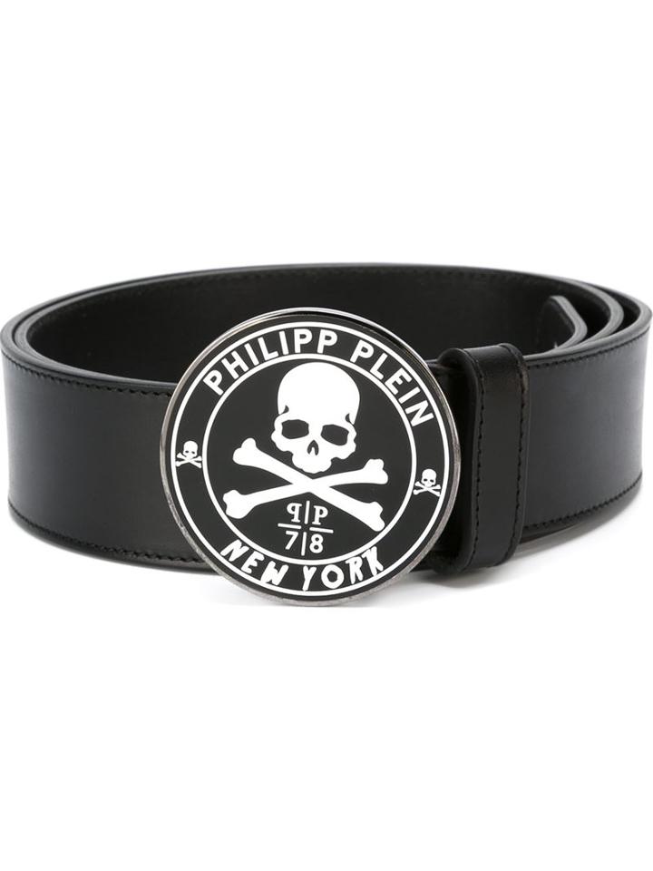 Philipp Plein 'school' Belt, Men's, Size: 100, Black, Leather
