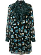 Anna Sui Floral Pattern Dress - Black