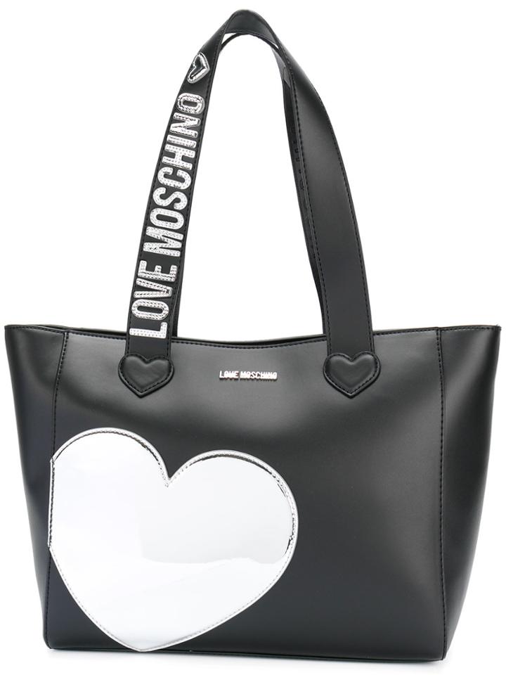 Love Moschino Heart Patch Tote - Black