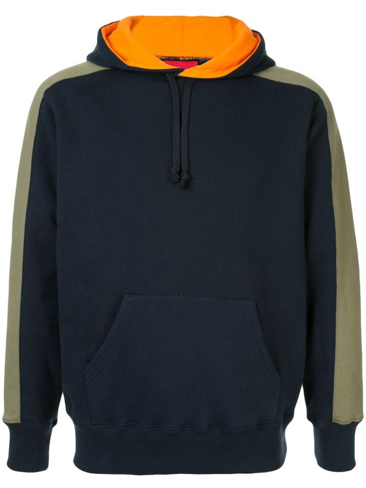 Supreme Panelled Hooded Sweatshirt - Blue