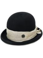 Maison Michel Contrast Layer Hat - Black
