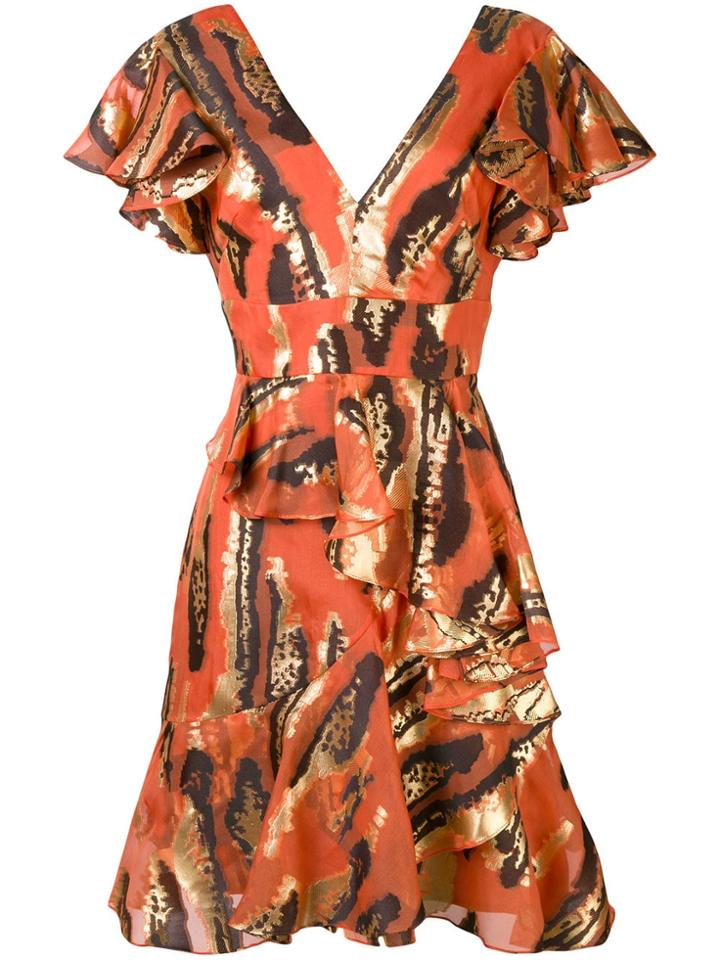 Temperley London Frill Detail Mini Dress - Yellow