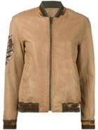 Mr & Mrs Italy Sleeve Patch Jacket, Women's, Size: Xs, Brown, Cotton/sheep Skin/shearling/polyester