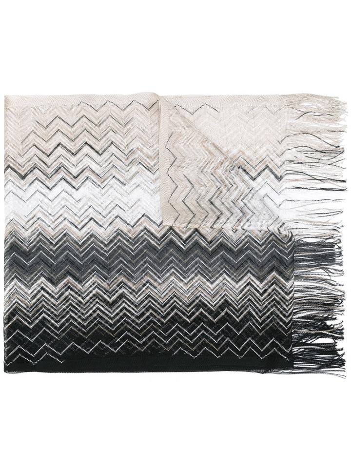 Missoni - Zig Zag Crochet Knit Scarf - Women - Viscose - One Size, Women's, Nude/neutrals, Viscose