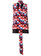 Reinaldo Lourenço - All-over Print Blouse - Women - Silk - 44, Pink/purple, Silk