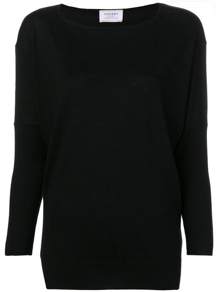 Snobby Sheep Cutaway Hem Jumper - Black