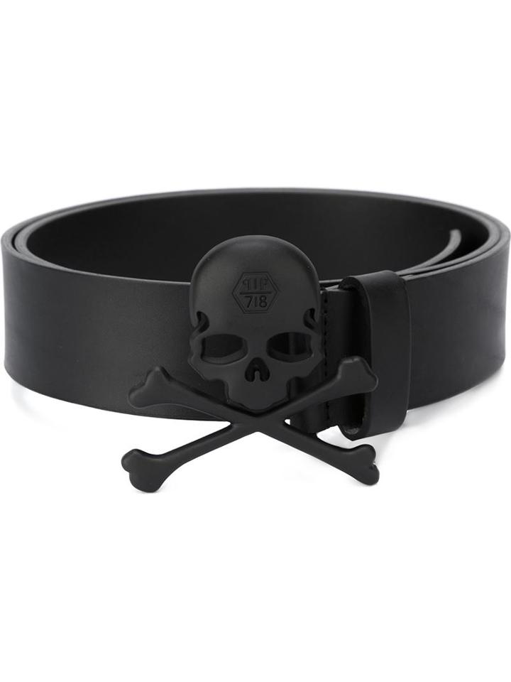 Philipp Plein 'killer' Belt, Men's, Size: 95, Black, Leather