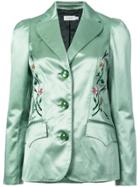 Coach Satin Tailored Jacket - Green
