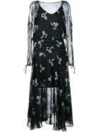 Preen By Thornton Bregazzi Constellation Print Dress, Women's, Size: Medium, Black, Silk