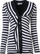 Sonia Rykiel Striped Cardigan, Women's, Size: Small, Black, Cotton/viscose