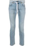 Off-white Shoe Lace Skinny Jeans - Blue