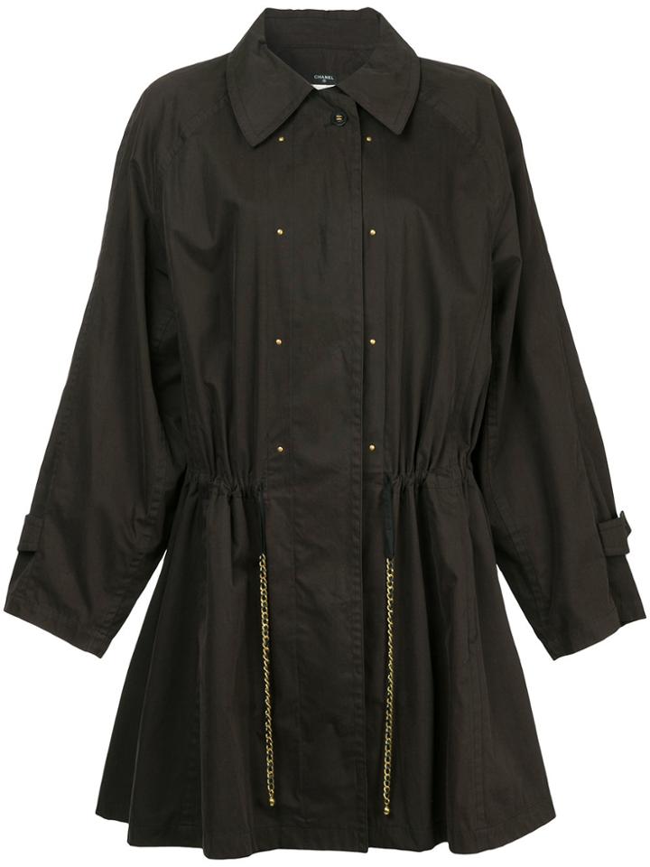Chanel Vintage Waist Chain Military Coat - Grey