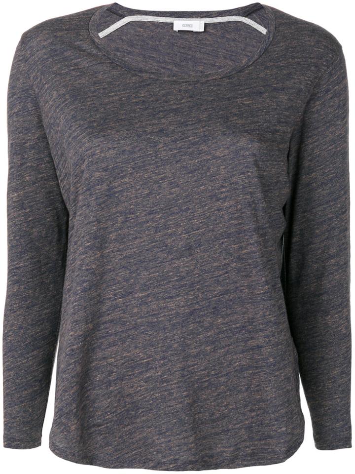 Closed Bias Cut Top - Grey