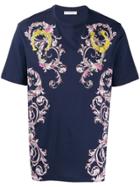 Versace Collection Floral Print T-shirt - Blue