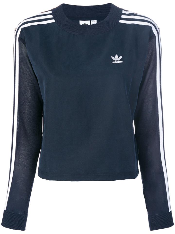 Adidas 3 Stripes Sweatshirt - Blue