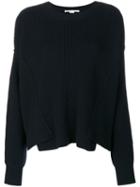 Stella Mccartney - Ribbed Jumper - Women - Wool - 42, Blue, Wool