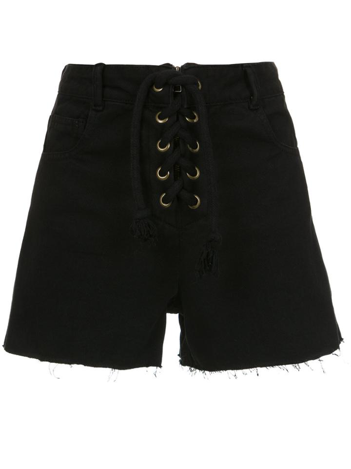 Nk Lace-up Shorts - Black