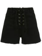Nk Lace-up Shorts - Black