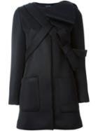 Simone Rocha Scuba Appliqué Coat, Women's, Size: 8, Black, Polyester