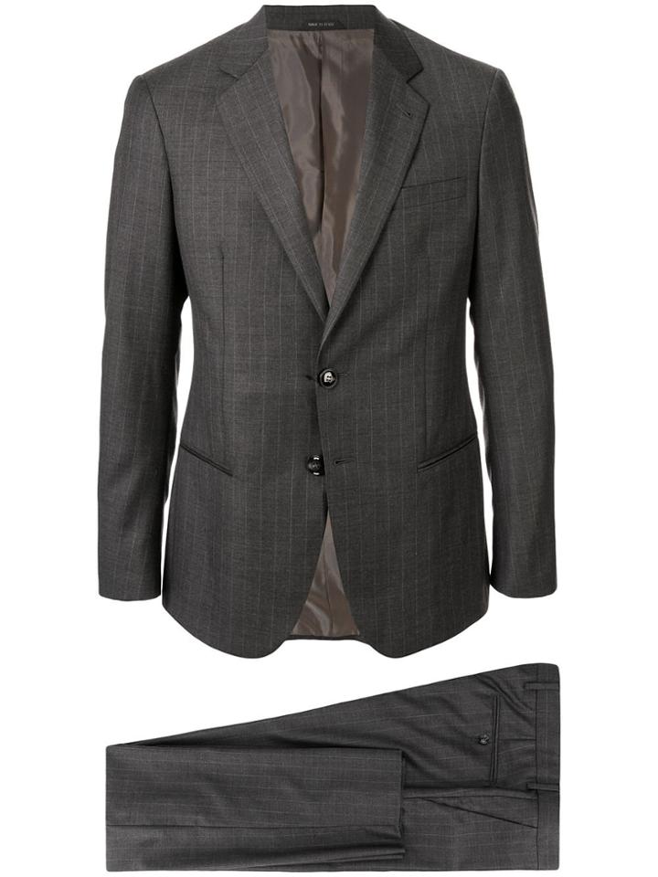 Giorgio Armani Two Piece Pinstripe Suit - Grey