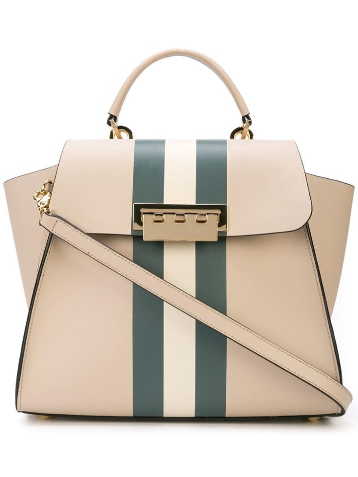 Zac Zac Posen Eartha Racing Stripe Bag - Neutrals