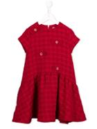Mi Mi Sol Bow Herringbone Patterned Dress, Girl's, Size: 12 Yrs, Red